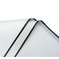 Калька (паковання для квітів)/58×58 см/упа. 2 аркуші / Біла з чорним кантом