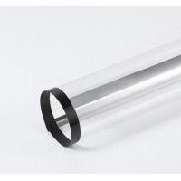 Калька (упаковка для цветов) / 58×58 см / уп. 2 листа / прозрачная с черным кантом