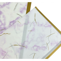 Калька (упаковка для цветов) / 58*58 см / 2 листа/ розовый мрамор