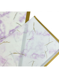 Калька (пакування для квітів) / 58*58 см / 2 аркуші/рожевий мармур