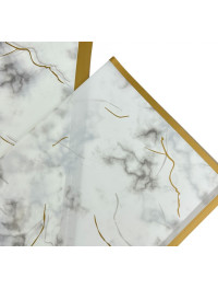 Калька (пакування для квітів) / 58*58 см / 2 аркуші/сірий мармур