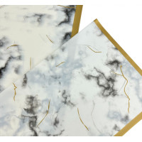 Калька (пакування для квітів) / 58*58 см / 2 аркуші/чорний мармур