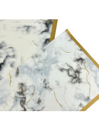 Калька (пакування для квітів) / 58*58 см / 2 аркуші/чорний мармур