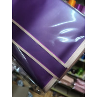 Калька (паковання для квітів) / 58*58 см / 2 аркуші/фіолетовий з бронзовим кантом