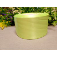 Атласная лента/ 5 см/ 23 метра/  салатовый бледный