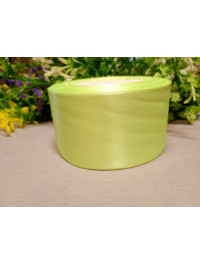 Атласна стрічка/5 см/23 метри/ салатовий блідий