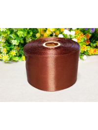 Атласна стрічка/5 см/23 метри/ темно-коричневий