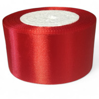 Атласная лента/ 5 см/ 23 метра/ красный
