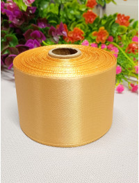 Атласна стрічка/5 см/23 метри/ темне шампанське