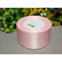 Атласна стрічка/5 см/23 метри/ рожевий 043