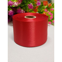 Атласная лента/ 5 см/ 23 метра/ рубиновый