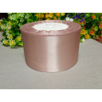 Атласная лента/ 5 см/ 23 метра/  пудровый