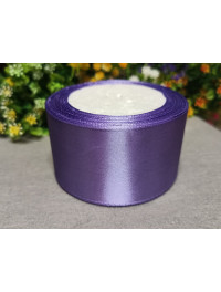 Атласна стрічка/5 см/23 метри/бузковий темний