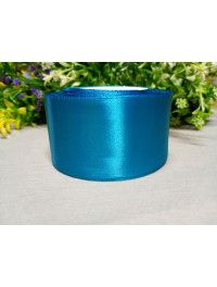 Атласна стрічка/5 см/23 метри/ аквамарин