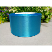 Атласная лента/ 5 см/ 23 метра/ темно голубой 40