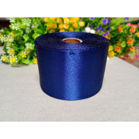 Атласна стрічка/5 см/23 метри/ темно-синій