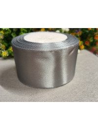 Атласна стрічка/5 см/23 метри/світло-сірий