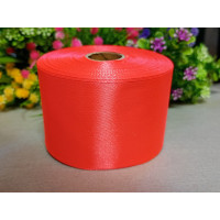 Атласная лента/ 5 см/ 23 метра/ ядовито оранжевый