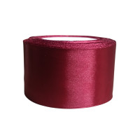 Атласная лента/ 5 см/ 23 метра/  Вишневый