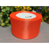 Атласна стрічка/5 см/23 метри/жовтогарячий