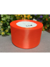 Атласна стрічка/5 см/23 метри/жовтогарячий