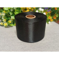 Атласная лента/ 5 см/ 23 метра/ черный