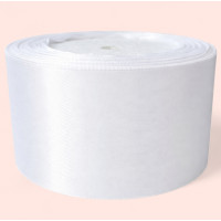 Атласна стрічка/5 см/23 метри/білий