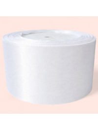 Атласна стрічка/5 см/23 метри/білий