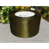 Атласная лента/ 5 см/ 23 метра/  хаки 2