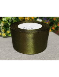 Атласна стрічка/5 см/23 метри/хакі 2