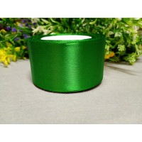 Атласная лента/ 5 см/ 23 метра/ зелёный 2