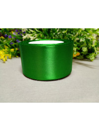 Атласна стрічка/5 см/23 метри/зелений 2