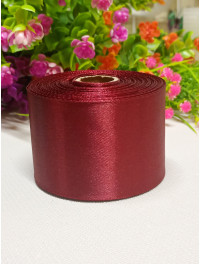 Атласна стрічка/5 см/23 метри/бордовий
