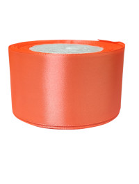 Атласна стрічка/5 см/23 метри/жовтогарячий