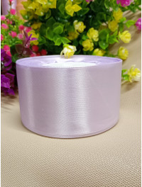 Атласна стрічка/5 см/23 метри/ блідий фіолетовий