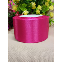 Атласна стрічка/5 см/23 метри/фуксія