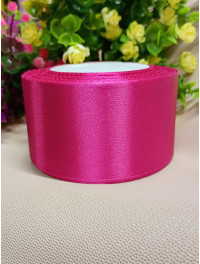 Атласна стрічка/5 см/23 метри/фуксія