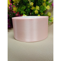 Атласная лента/ 5 см/ 23 метра/ бледно розовый