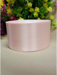 Атласна стрічка/5 см/23 метри/ блідо-рожевий