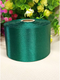 Атласна стрічка/5 см/23 метри/ смарагд