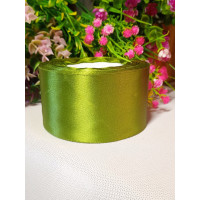 Атласная лента/ 5 см/ 23 метра/ оливковый