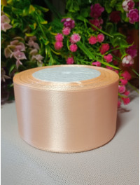 Атласна стрічка/5 см/23 метри/ персик 2