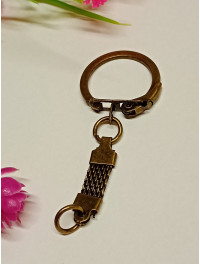 Фурнітура для брелока з ланцюжком/ діаметр кільця 22 мм/бронза/