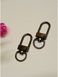 Карабин. Довжина 34 мм/кільце 10 мм/чорний