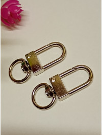 Карабин. Довжина 34 мм/кільце 10 мм/сріб