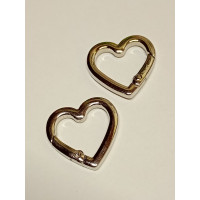 Кільце саме затискне/ Серце/26×25 мм/ срібло