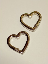 Кільце саме затискне/ Серце/26×25 мм/ срібло