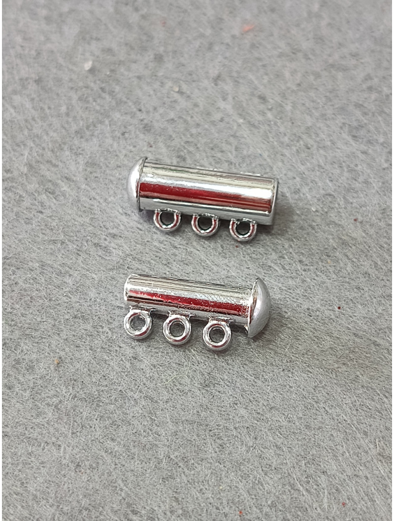 Замок магнітний. Розмір — 6*19 мм. На 3 лінії. Колір — сталь