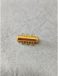 Замок магнітний. Розмір — 6*19 мм. На 3 лінії. Колір — лимонне золото.