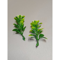 Добавка зелени с цветком / 5 шт / 5 см / бело-салатовый